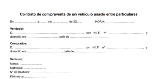 modelo contrato compraventa coche